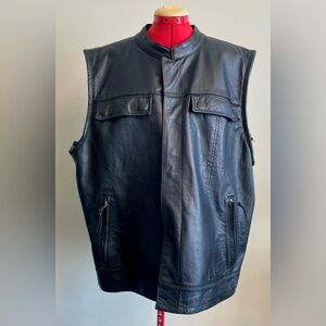 Harley Davidson Buffalo hide leather vest Size XXL